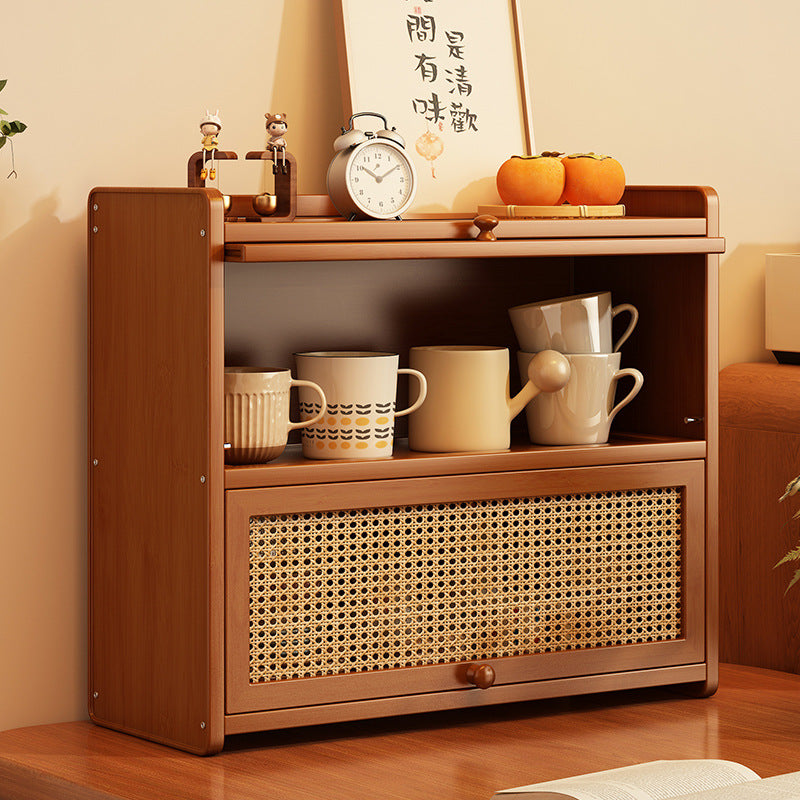 Contemporary Rattan Storage Cabinet