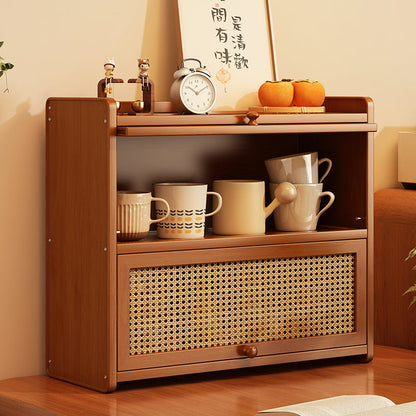 Contemporary Rattan Storage Cabinet