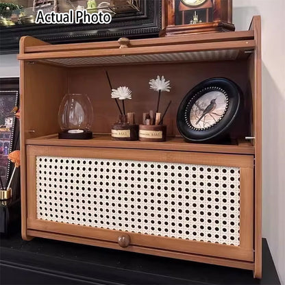 Contemporary Rattan Storage Cabinet