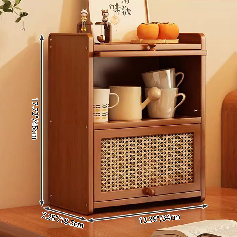 Contemporary Rattan Storage Cabinet