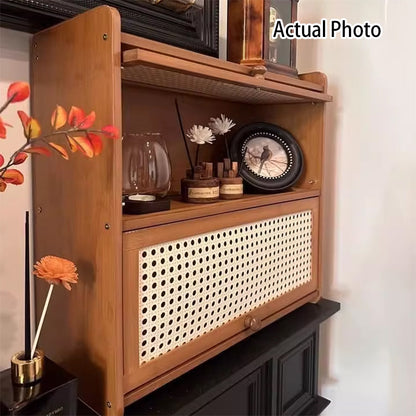 Contemporary Rattan Storage Cabinet