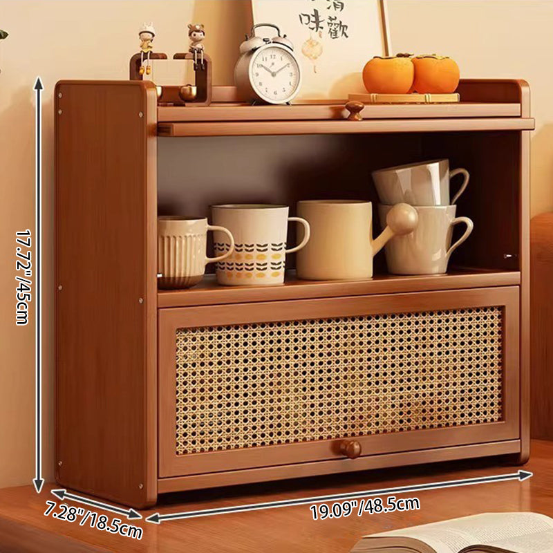 Contemporary Rattan Storage Cabinet