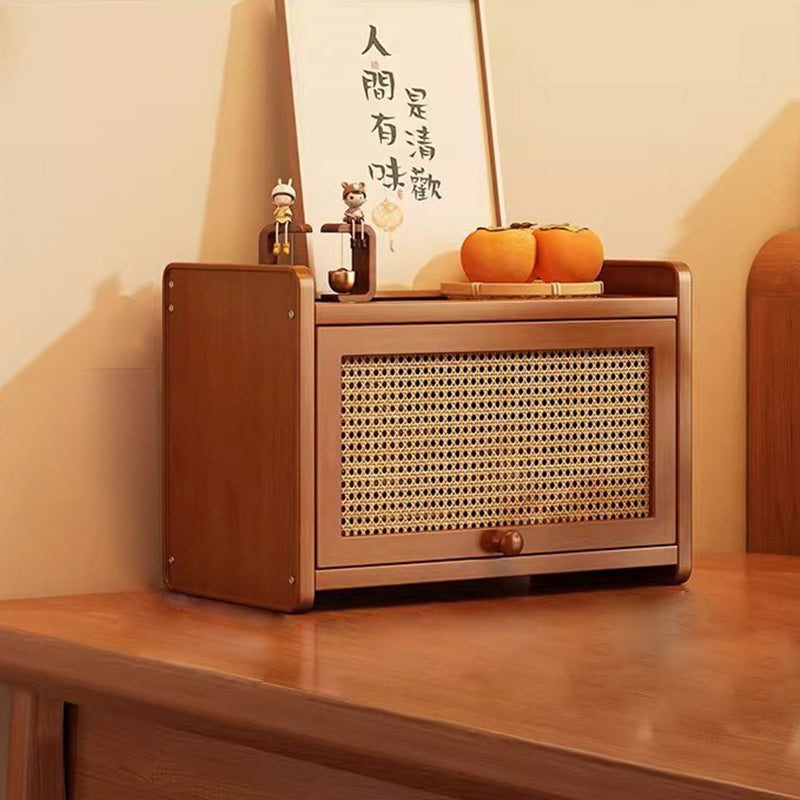 Contemporary Rattan Storage Cabinet