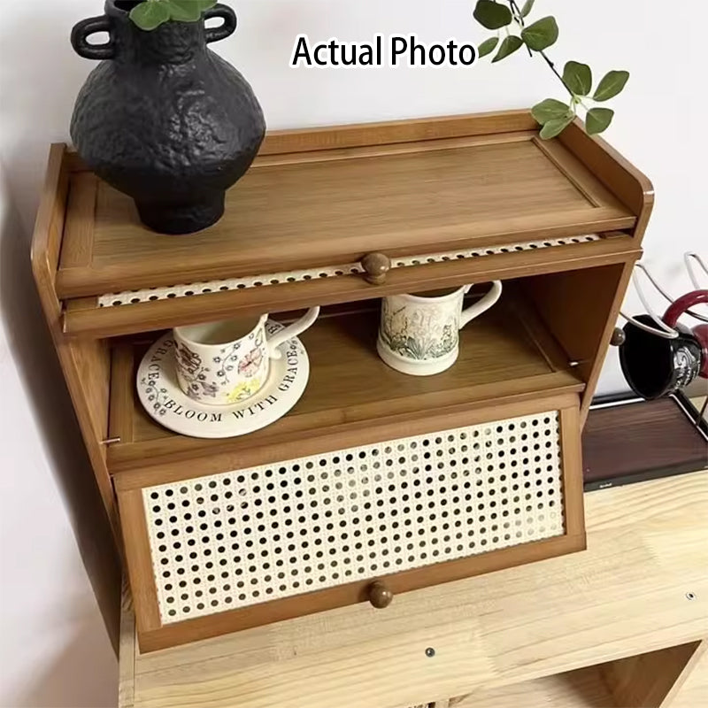 Contemporary Rattan Storage Cabinet