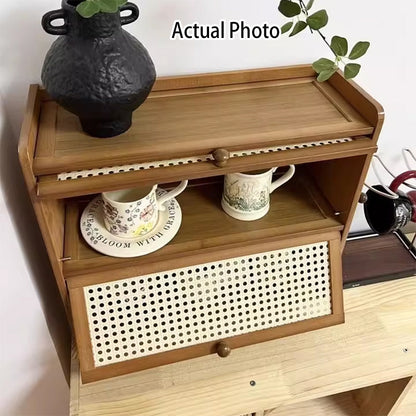 Contemporary Rattan Storage Cabinet
