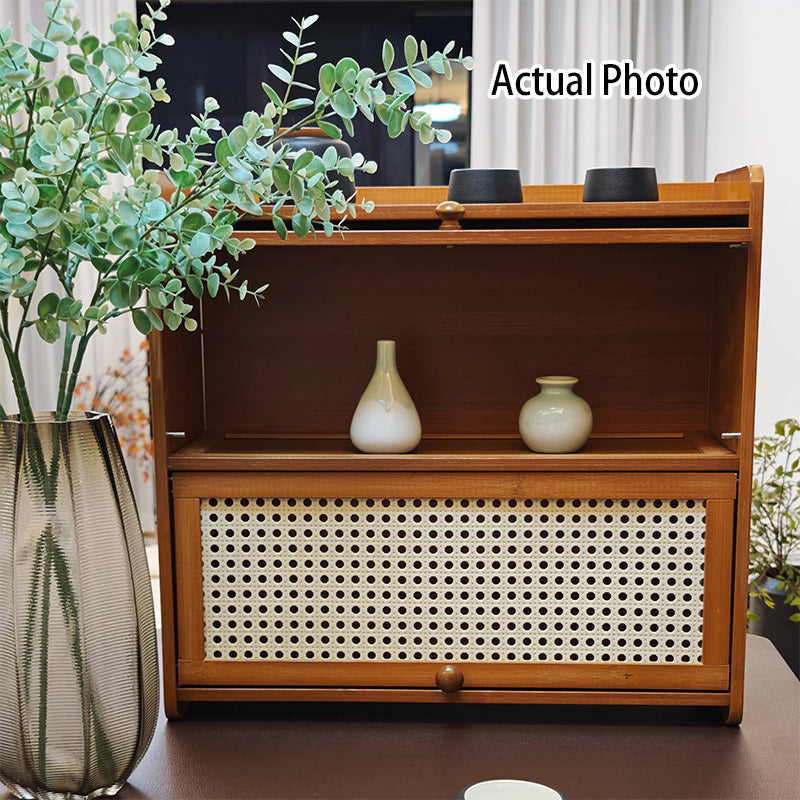 Contemporary Rattan Storage Cabinet