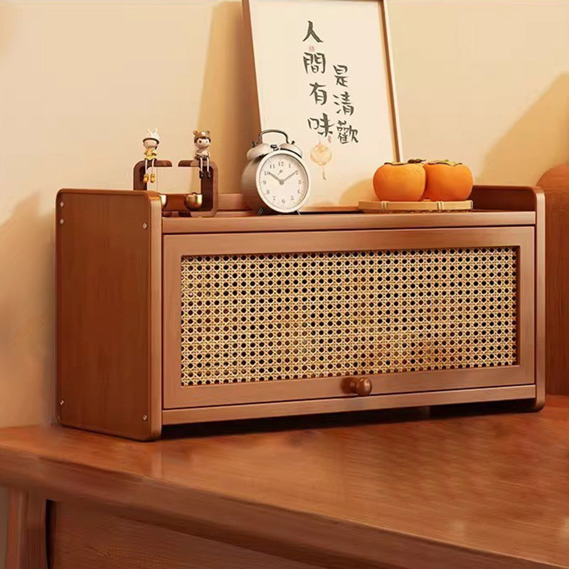 Contemporary Rattan Storage Cabinet