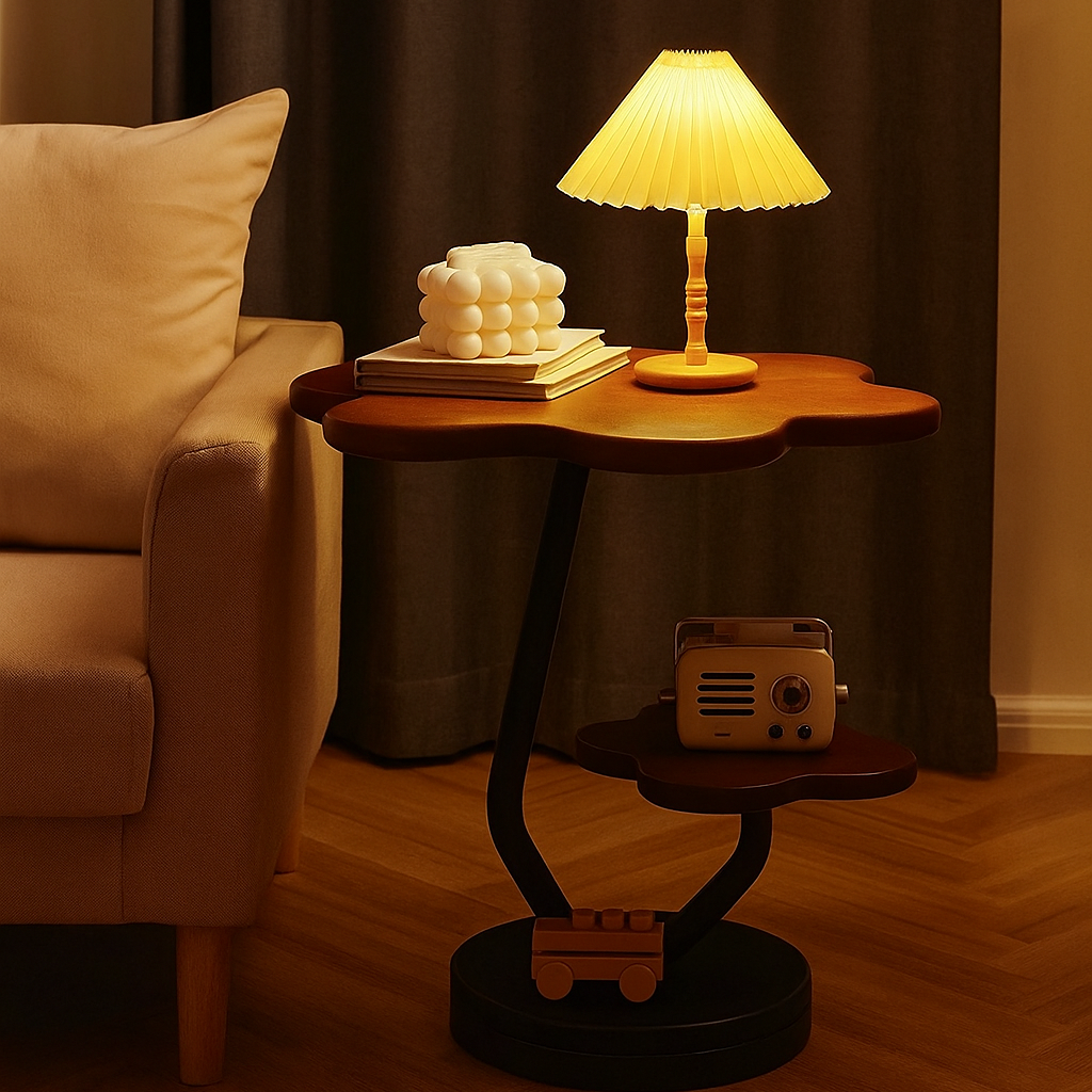 Contemporary Carbon Steel Side Table