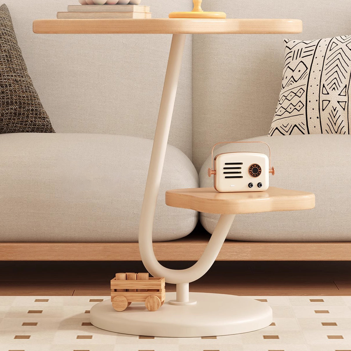 Contemporary Carbon Steel Side Table