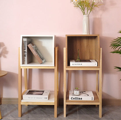 Modern Square Solid Wood Bookshelf