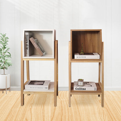 Modern Square Solid Wood Bookshelf