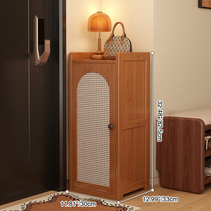 Traditional Bamboo Rattan Shoe Rack