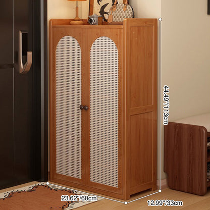 Traditional Bamboo Rattan Shoe Rack