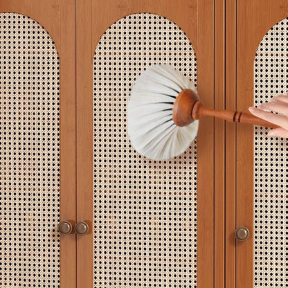 Traditional Bamboo Rattan Shoe Rack