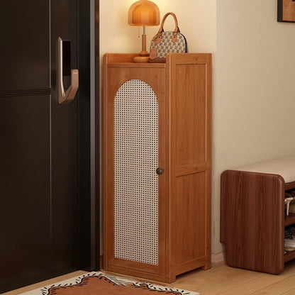 Traditional Bamboo Rattan Shoe Rack