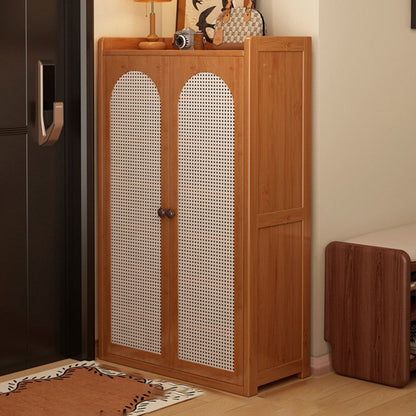 Traditional Bamboo Rattan Shoe Rack