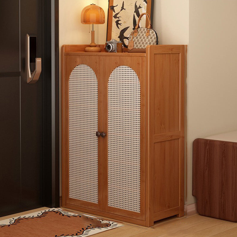 Traditional Bamboo Rattan Shoe Rack