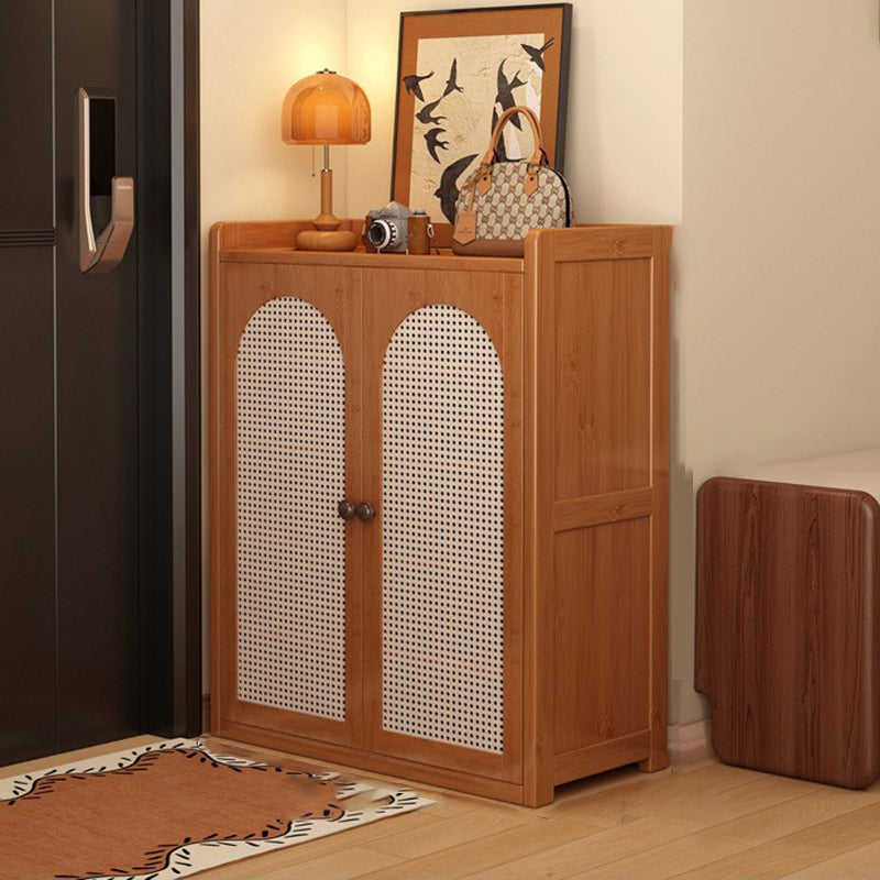 Traditional Bamboo Rattan Shoe Rack