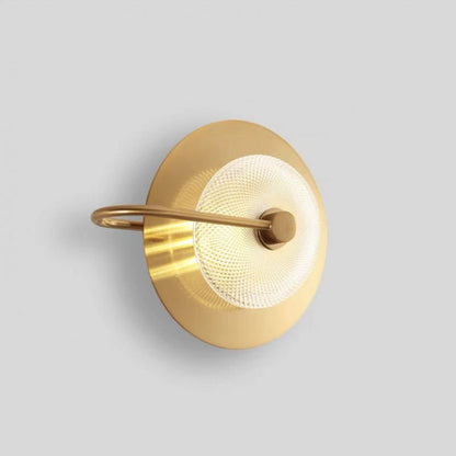 Contemporary Creative Round Glass Iron LED Wall Scone Lamp