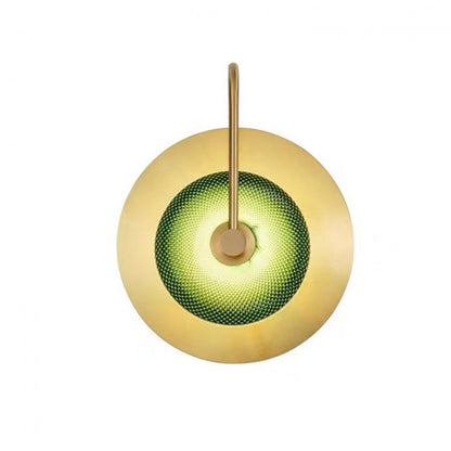 Contemporary Creative Round Glass Iron LED Wall Scone Lamp