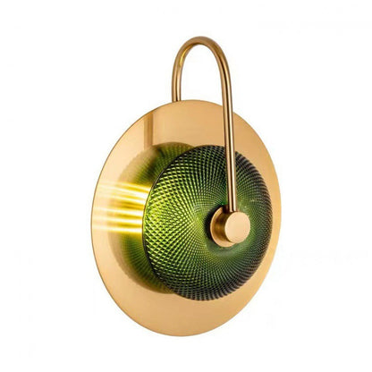 Contemporary Creative Round Glass Iron LED Wall Scone Lamp