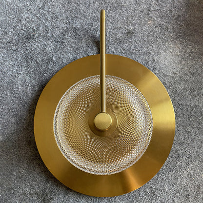 Contemporary Creative Round Glass Iron LED Wall Scone Lamp