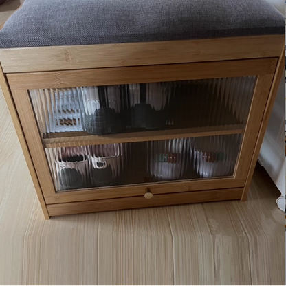Traditional Bamboo Shoe Rack