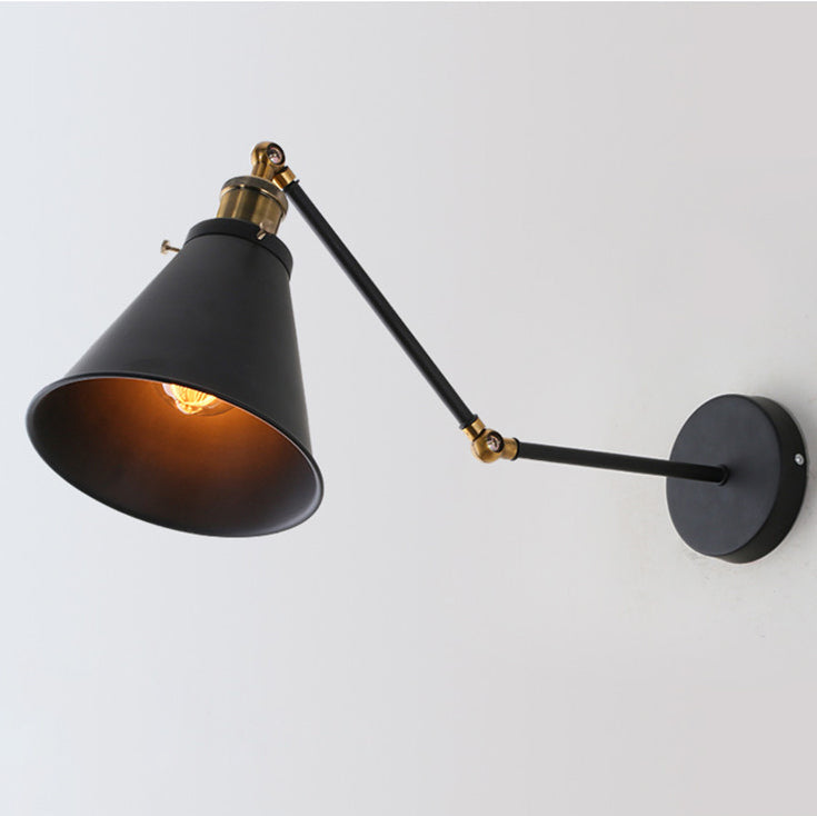 Wrought Rocker Telescopic Folding 1-Light Wall Sconce Lamp