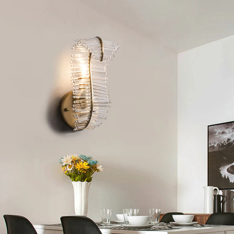 Iron Leaf Shape Candlestick 1/3-Light Wall Sconce Lamp