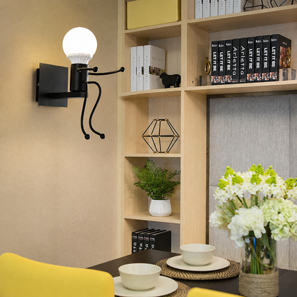 Creative Art Villain Iron 1-Light Wall Sconce Lamp