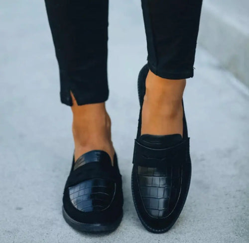 Women's Croc-Embossed Slip-On Loafers