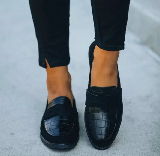 Women's Croc-Embossed Slip-On Loafers