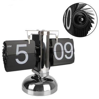 Flip Card Desk Clock, Silent Quartz
