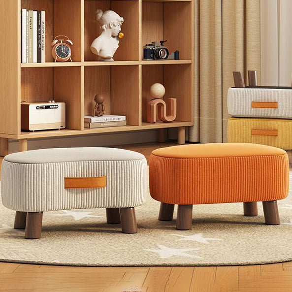 Contemporary Fabric Footstool