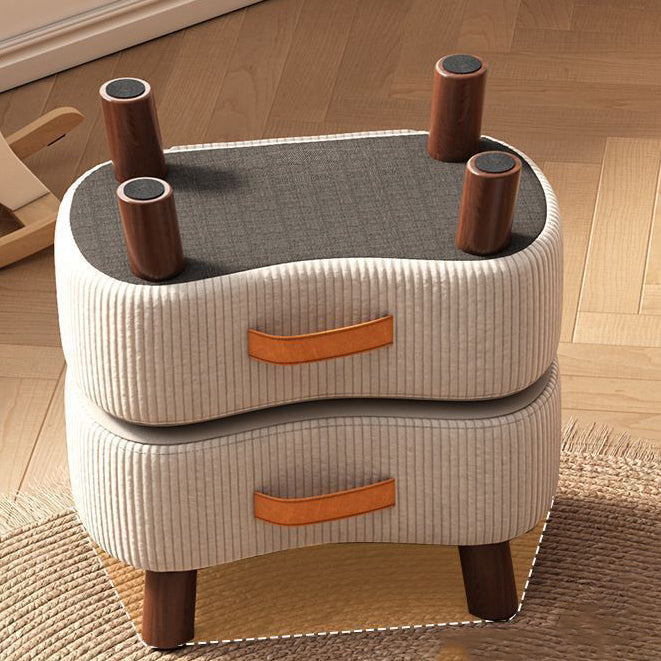Contemporary Fabric Footstool