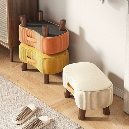 Contemporary Fabric Footstool