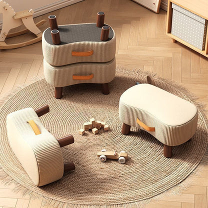Contemporary Fabric Footstool