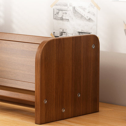 Contemporary Fiberboard Bamboo Bookshelf