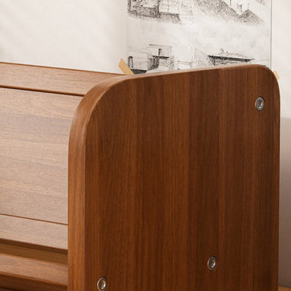 Contemporary Fiberboard Bamboo Bookshelf
