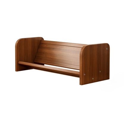 Contemporary Fiberboard Bamboo Bookshelf