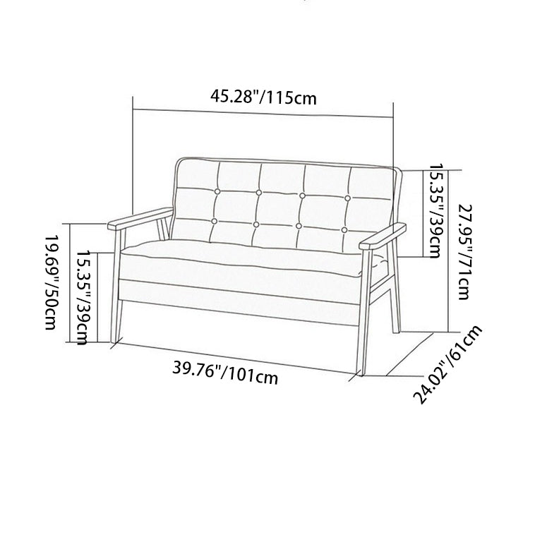 Traditional Solid Wood Sofa