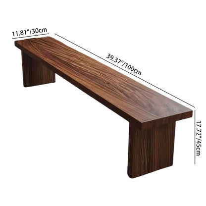 Traditional Wood Shoe Bench