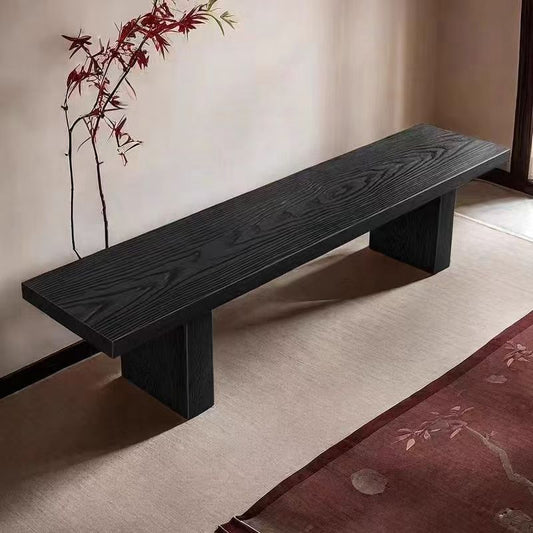Traditional Wood Shoe Bench