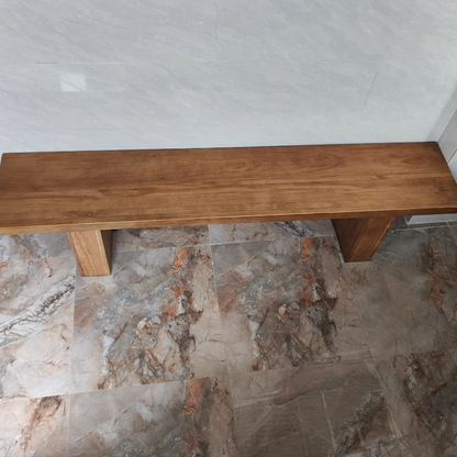 Traditional Wood Shoe Bench