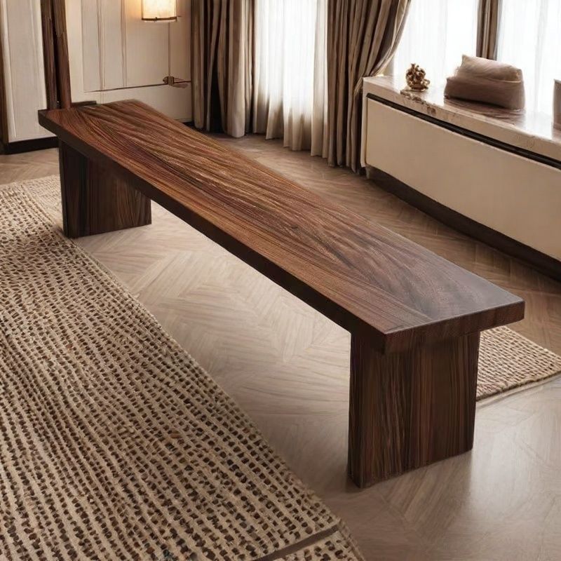 Traditional Wood Shoe Bench