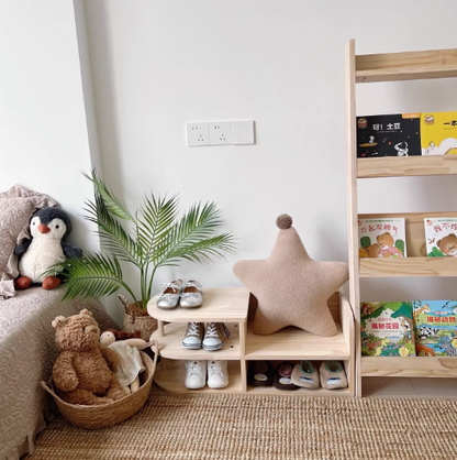 Traditional Wood Shoe Rack