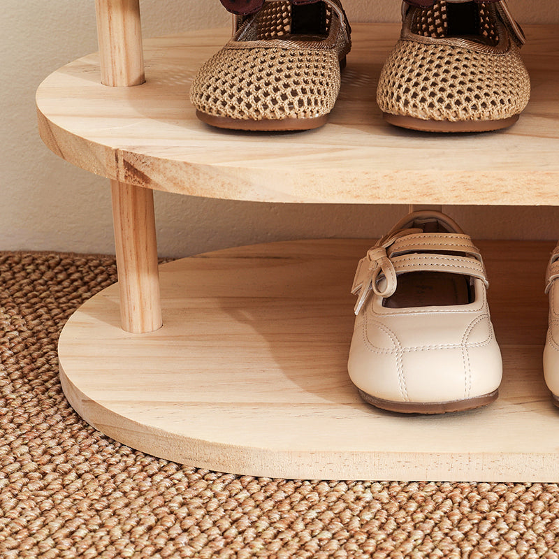 Traditional Wood Shoe Rack
