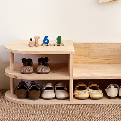 Traditional Wood Shoe Rack