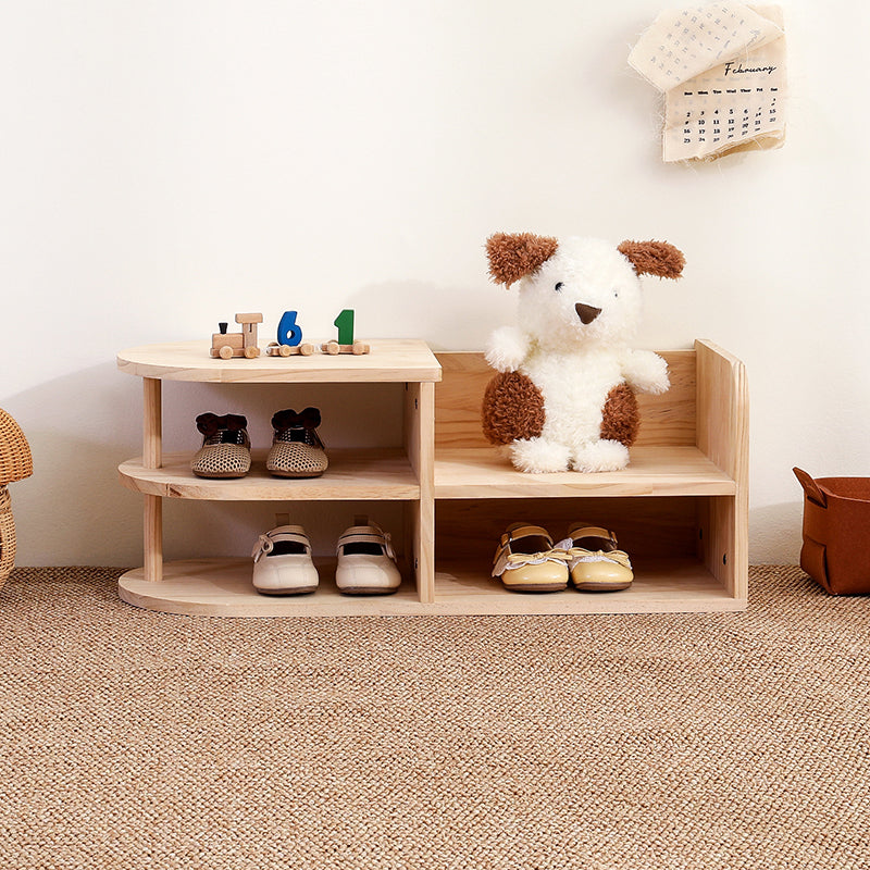 Traditional Wood Shoe Rack