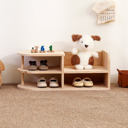 Traditional Wood Shoe Rack